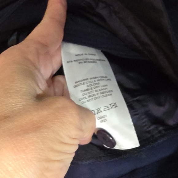 Quince Stretch Crepe Pleated Wide Leg Slacks In Navy Size 10 - Picture 8 of 9